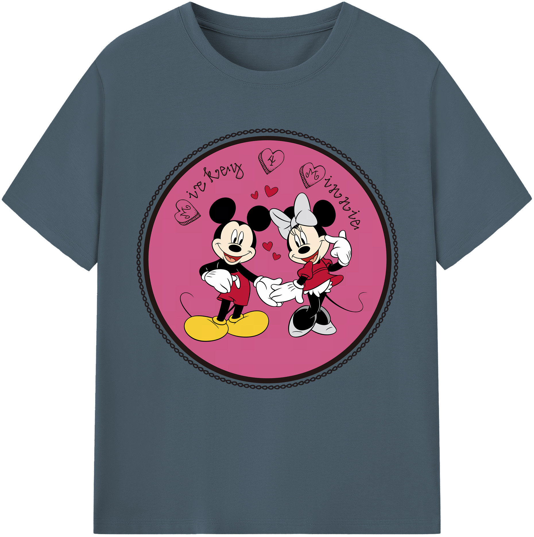 （画像用） ミッキーマウス Mickey Mouse 綿100％半袖Tシャツ（フロントプリント）